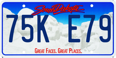 SD license plate 75KE79
