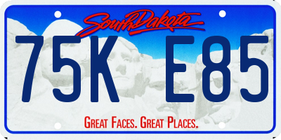 SD license plate 75KE85