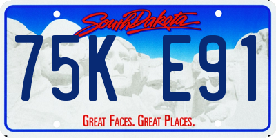 SD license plate 75KE91