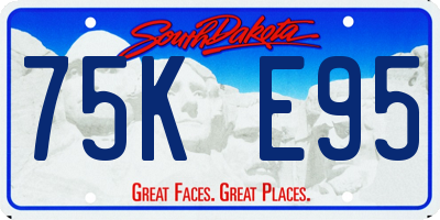 SD license plate 75KE95