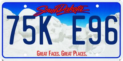 SD license plate 75KE96