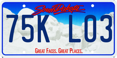 SD license plate 75KL03