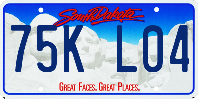 SD license plate 75KL04