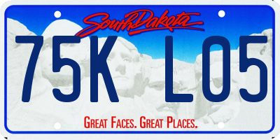 SD license plate 75KL05