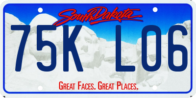 SD license plate 75KL06