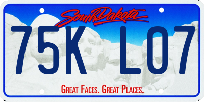 SD license plate 75KL07