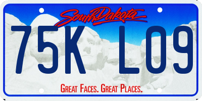 SD license plate 75KL09