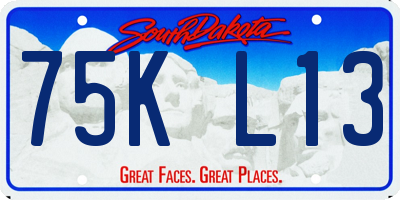 SD license plate 75KL13
