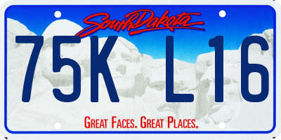 SD license plate 75KL16