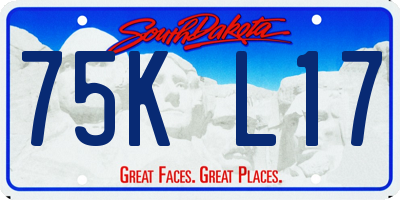 SD license plate 75KL17