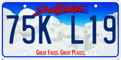 SD license plate 75KL19