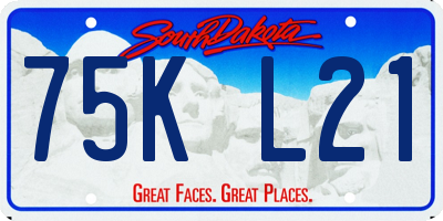 SD license plate 75KL21