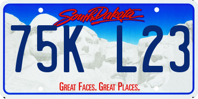 SD license plate 75KL23