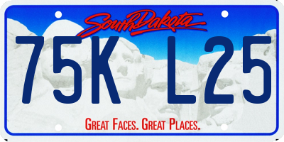 SD license plate 75KL25