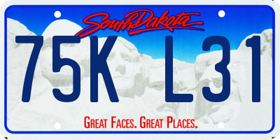 SD license plate 75KL31