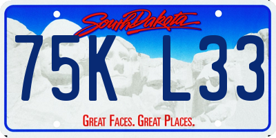SD license plate 75KL33