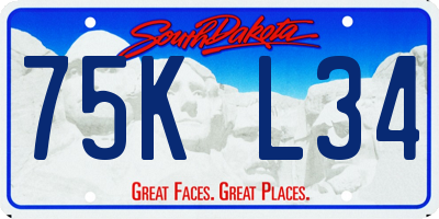 SD license plate 75KL34