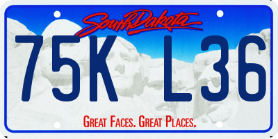 SD license plate 75KL36