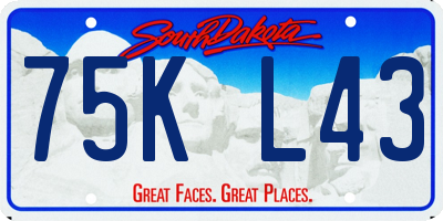SD license plate 75KL43