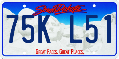 SD license plate 75KL51