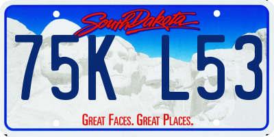 SD license plate 75KL53
