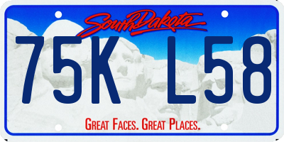 SD license plate 75KL58
