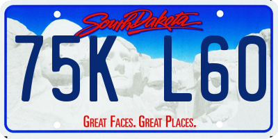 SD license plate 75KL60