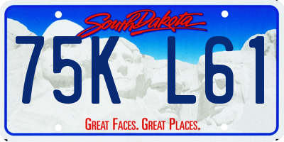SD license plate 75KL61