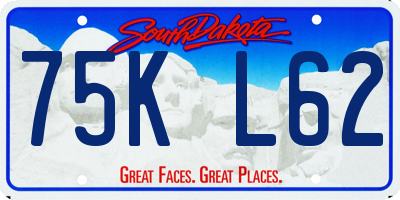 SD license plate 75KL62