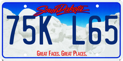 SD license plate 75KL65