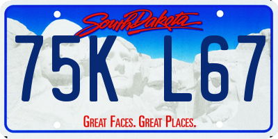 SD license plate 75KL67
