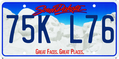 SD license plate 75KL76