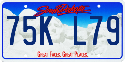 SD license plate 75KL79