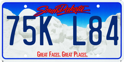 SD license plate 75KL84