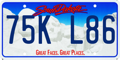 SD license plate 75KL86
