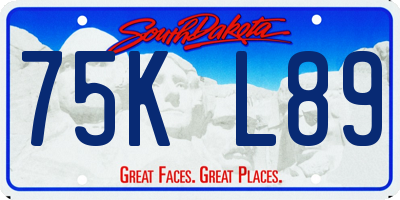SD license plate 75KL89
