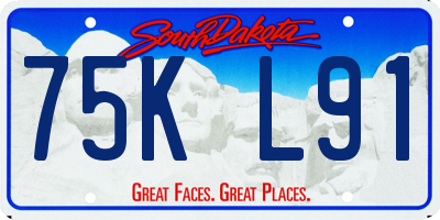 SD license plate 75KL91
