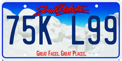 SD license plate 75KL99