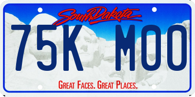 SD license plate 75KM00