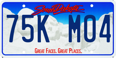 SD license plate 75KM04