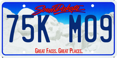 SD license plate 75KM09