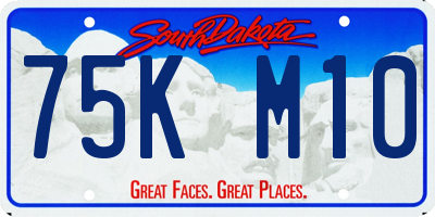 SD license plate 75KM10