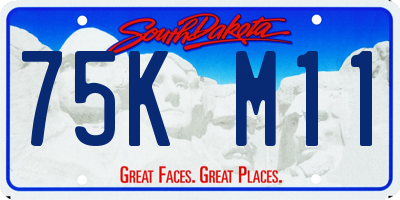 SD license plate 75KM11