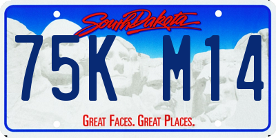 SD license plate 75KM14