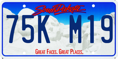 SD license plate 75KM19