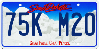 SD license plate 75KM20
