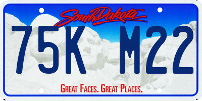 SD license plate 75KM22