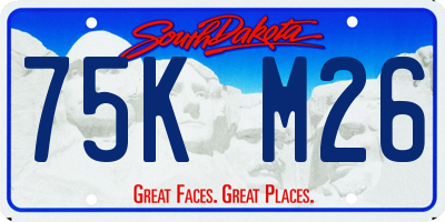 SD license plate 75KM26