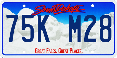 SD license plate 75KM28
