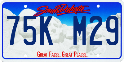 SD license plate 75KM29
